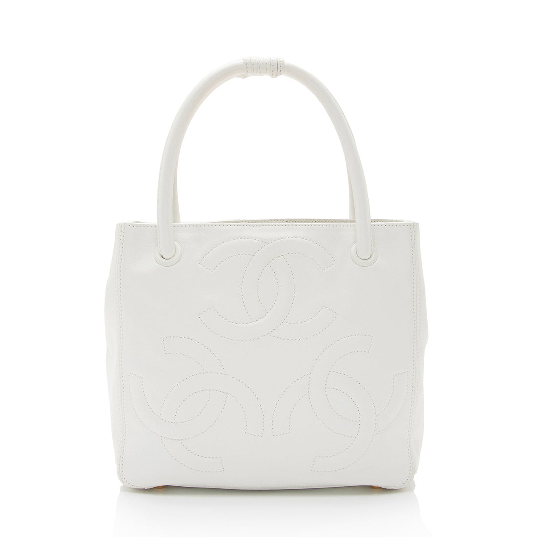 Chanel Lambskin Triple CC Small Tote (SHF-roydAT) - Handbags