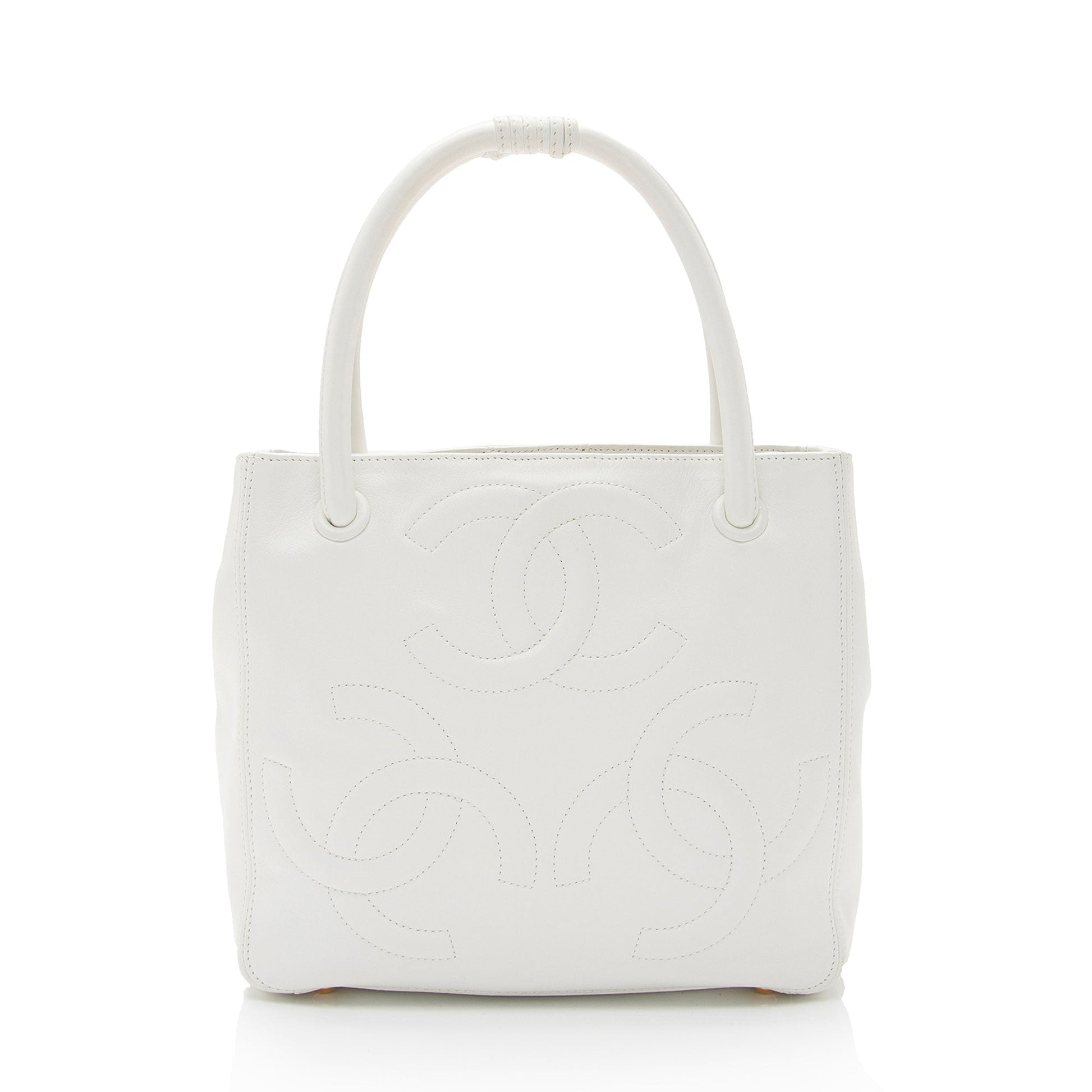 Chanel Lambskin Triple CC Small Tote (SHF-roydAT) - Handbags