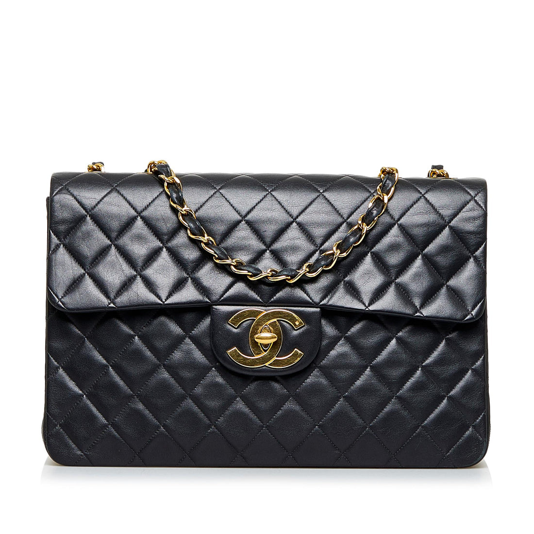 Chanel Maxi Classic Lambskin Double Flap (SHG-rPvxRG) - Handbags