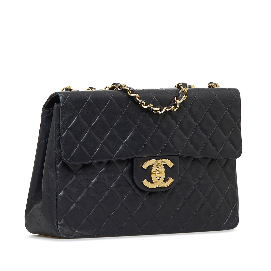 Chanel Maxi Classic Lambskin Double Flap (SHG-EmVxmM) - Handbags