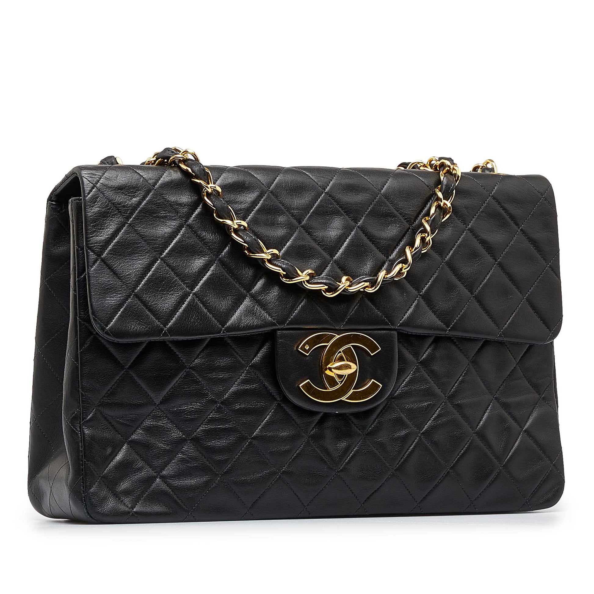 Chanel Maxi Classic Lambskin Double Flap (SHG-V4WtgE) - Handbags - 2