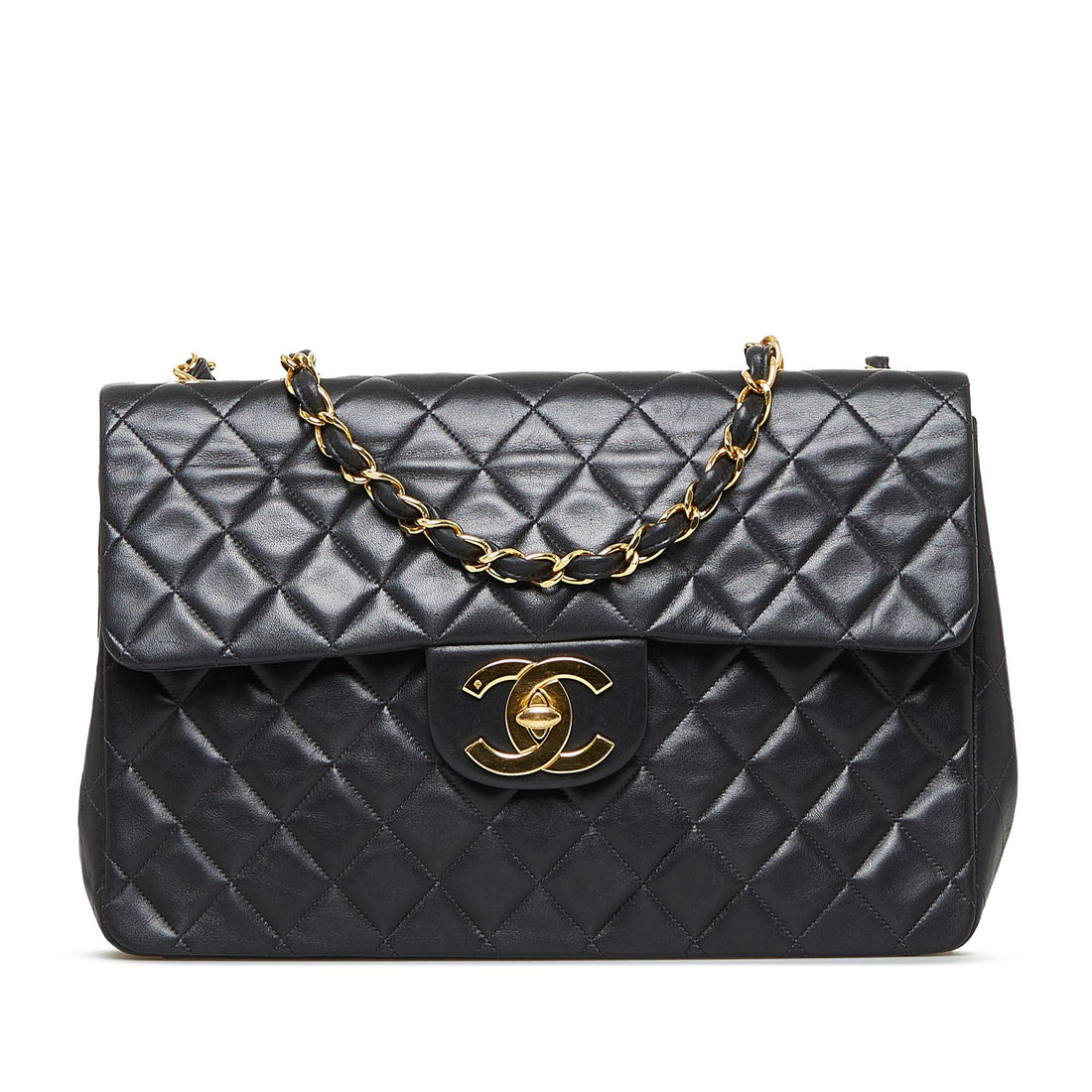 Chanel Maxi Classic Lambskin Single Flap (SHG-ikRhGF) - Handbags