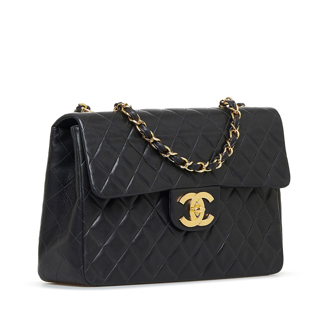 Chanel Maxi Classic Lambskin Single Flap (SHG-ikRhGF) - Handbags