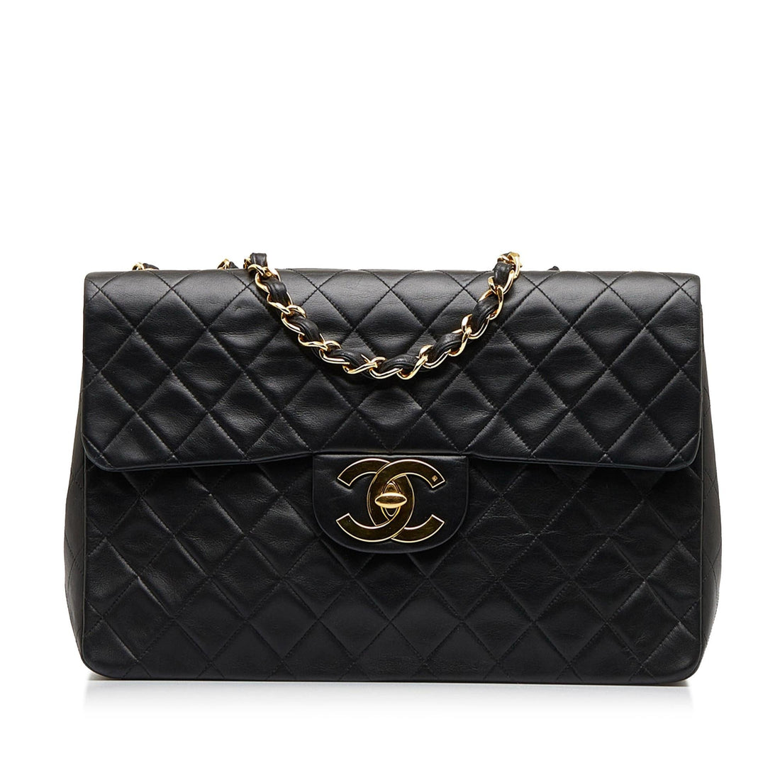 Chanel Maxi Classic Lambskin Single Flap (SHG-7MuYXe) - Handbags