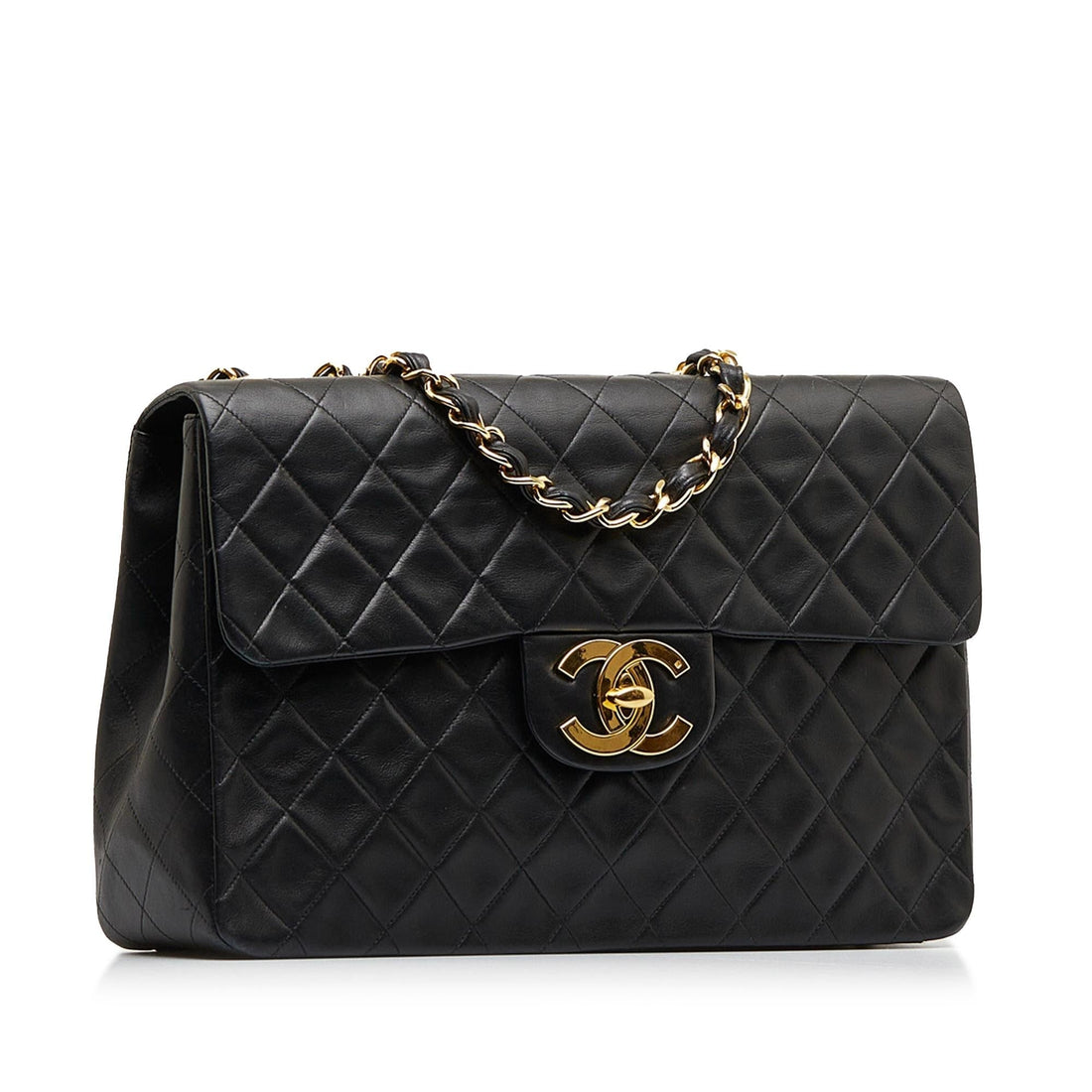 Chanel Maxi Classic Lambskin Single Flap (SHG-7MuYXe) - Handbags