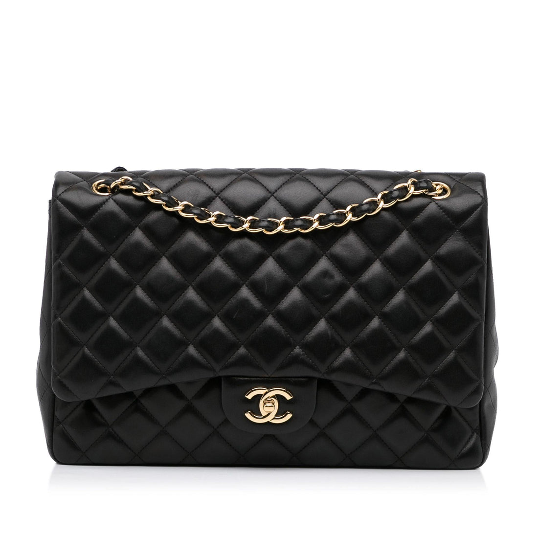 Chanel Maxi Classic Lambskin Single Flap (SHG-Jma1dB) - Handbags