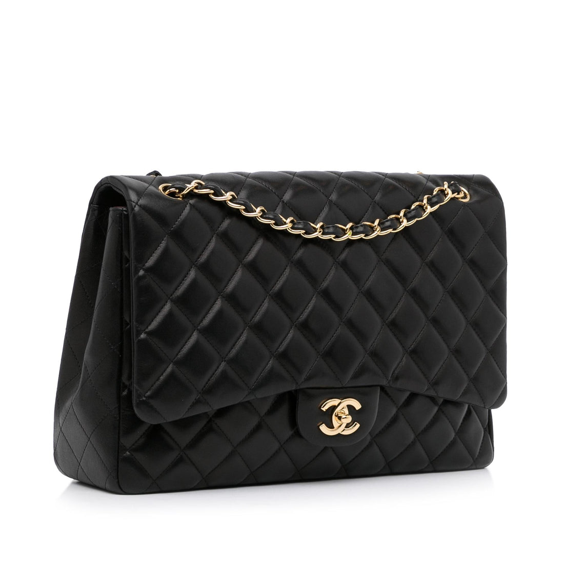 Chanel Maxi Classic Lambskin Single Flap (SHG-Jma1dB) - Handbags