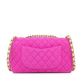 Chanel Medium Classic Jersey Single Flap (SHG-C2De9X) - Handbags - 4
