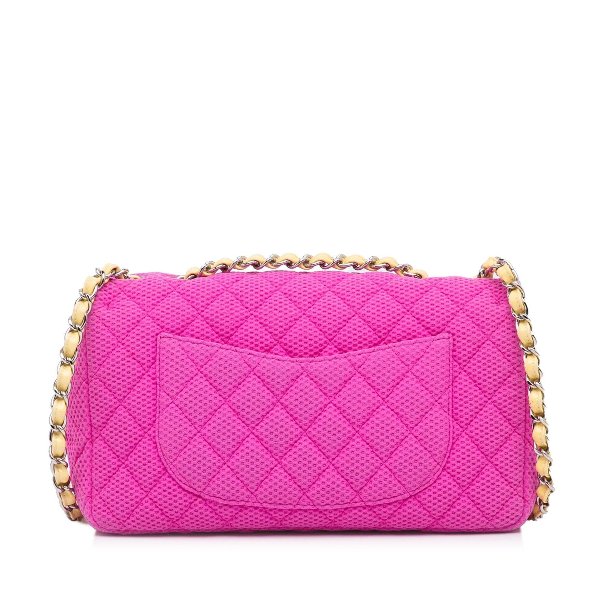 Chanel Medium Classic Jersey Single Flap (SHG-C2De9X) - Handbags - 4