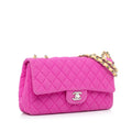 Chanel Medium Classic Jersey Single Flap (SHG-C2De9X) - Handbags - 2