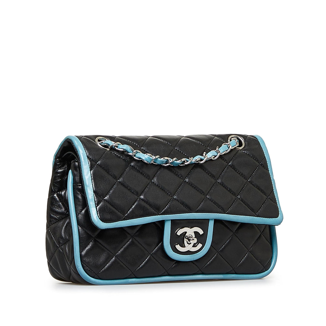 Chanel Medium Classic Lambskin Bicolor Double Flap (SHG-8jAZkX) - Handbags