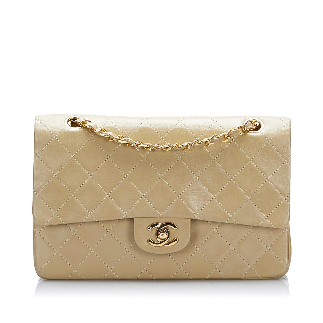 Chanel Medium Classic Lambskin Double Flap Bag (SHG-hsVSEO) - Handbags