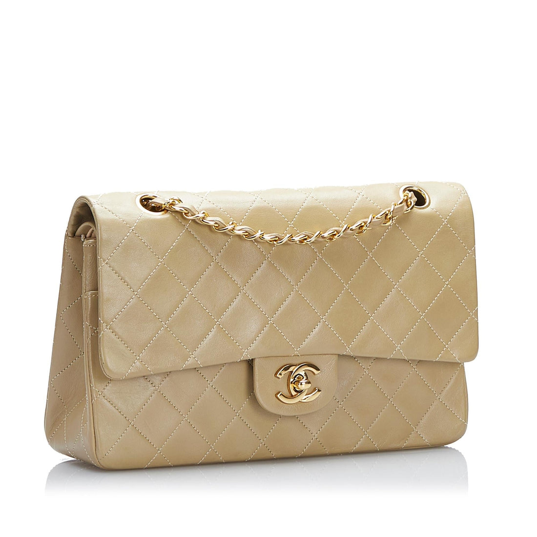 Chanel Medium Classic Lambskin Double Flap Bag (SHG-hsVSEO) - Handbags