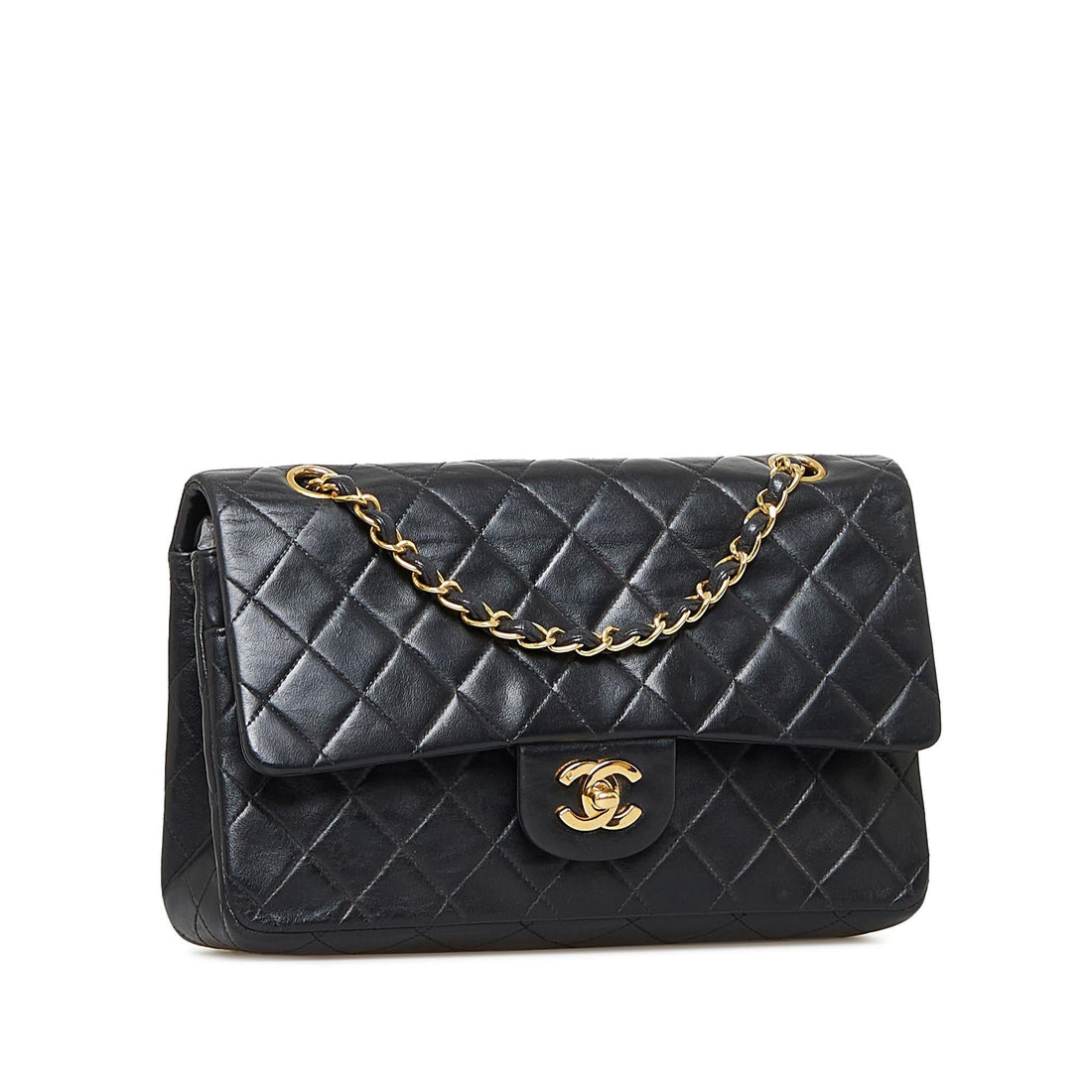 Chanel Medium Classic Lambskin Double Flap Bag (SHG-Qbu6SW) - Handbags