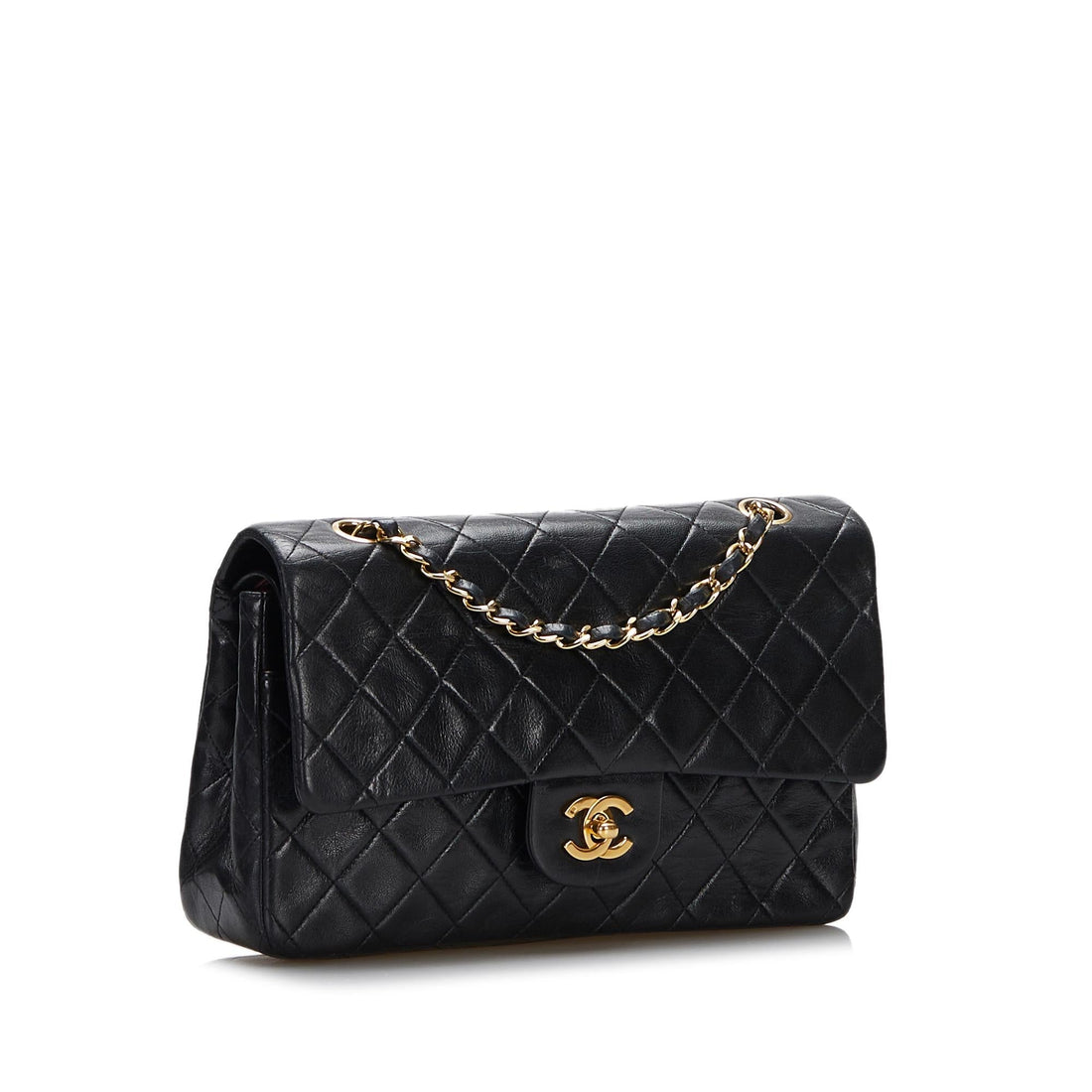 Chanel Medium Classic Lambskin Double Flap (SHG-lDB4Qn) - Handbags