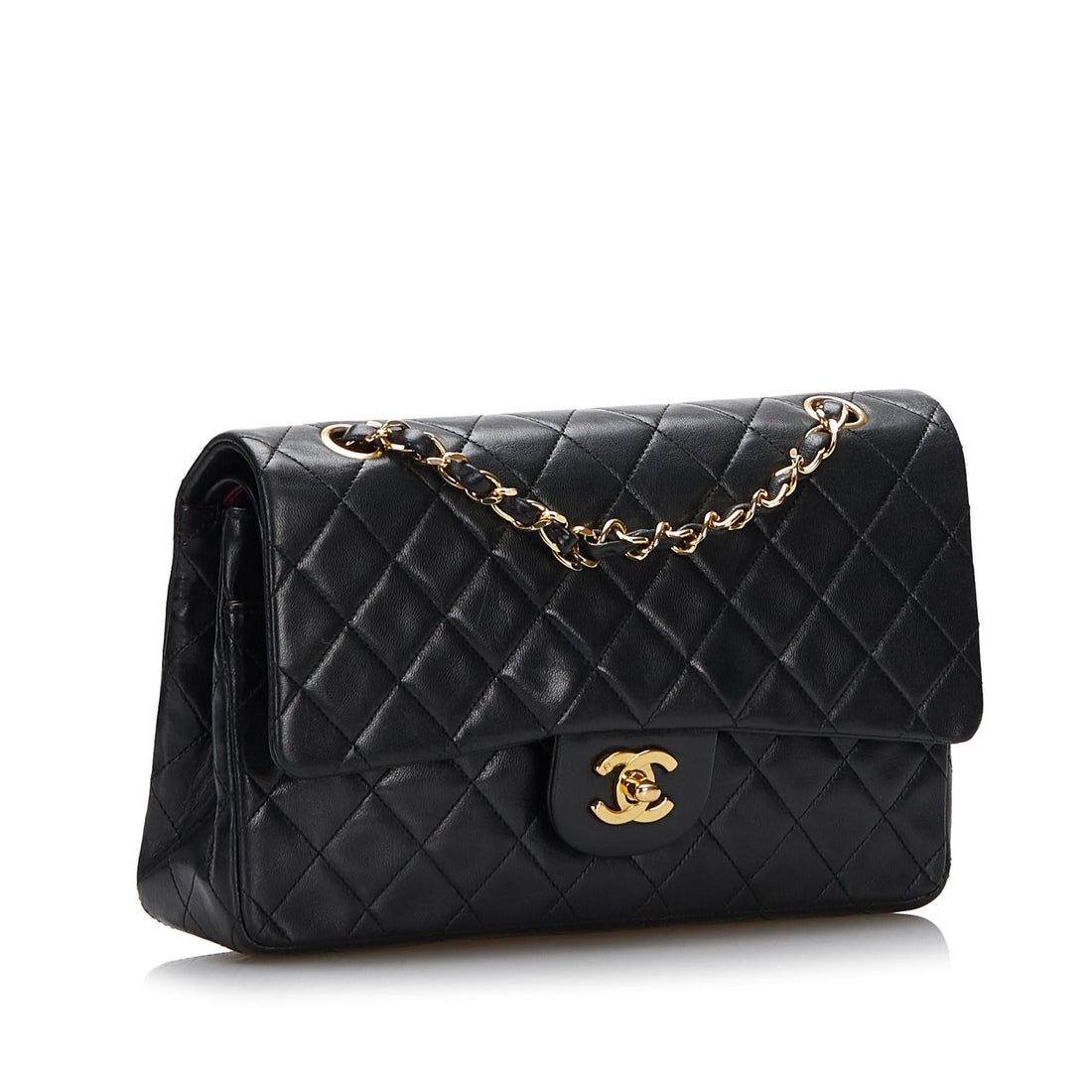 Chanel Medium Classic Lambskin Double Flap (SHG-8yIQ3v) - Handbags