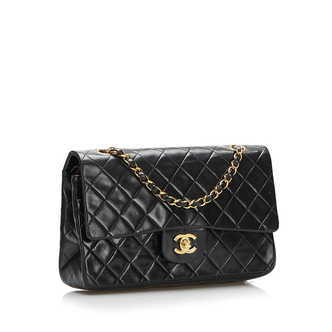 Chanel Medium Classic Lambskin Double Flap (SHG-IWVpyD) - Handbags