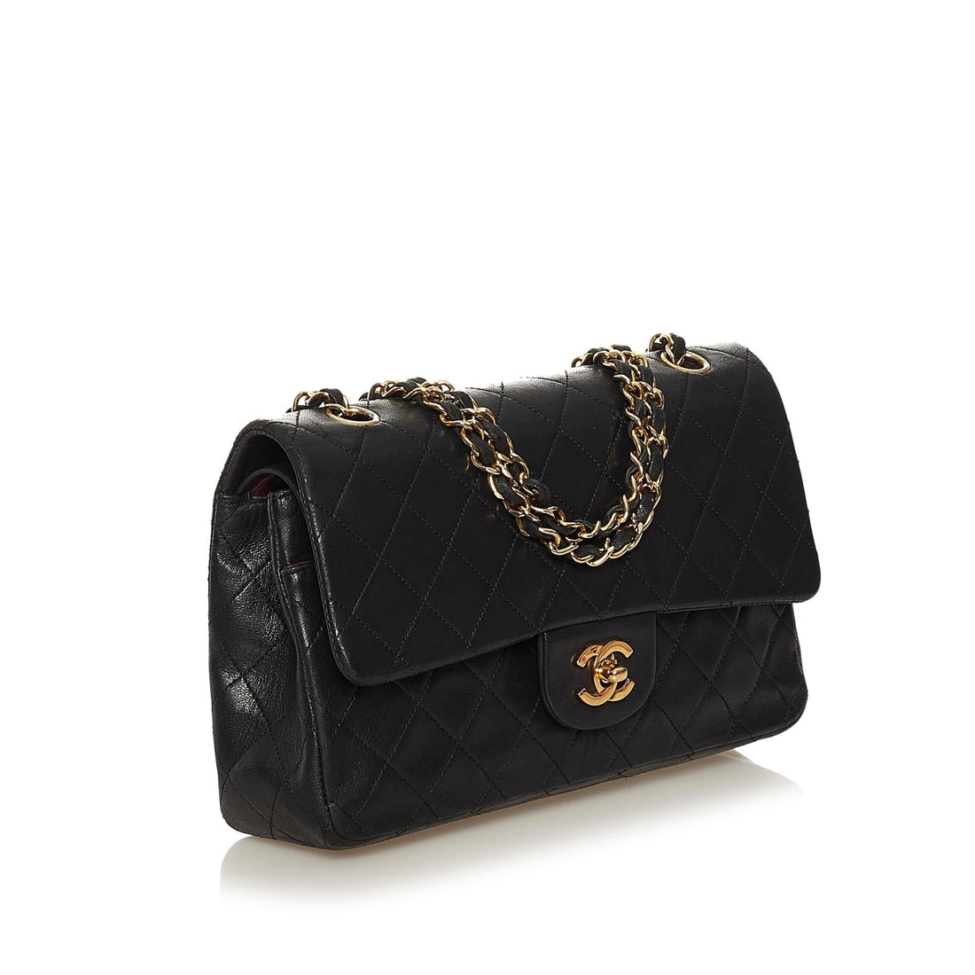 Chanel Medium Classic Lambskin Double Flap (SHG-QJVeiD) - Handbags