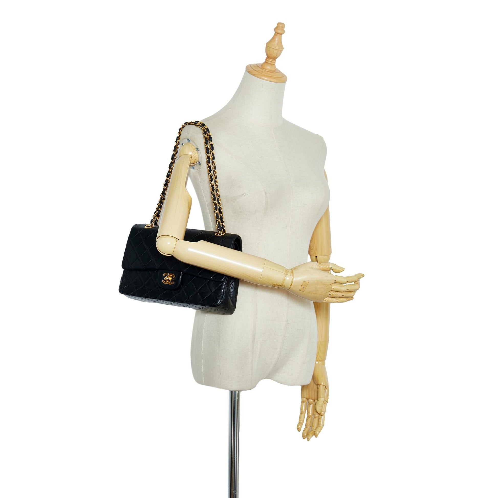 Chanel Medium Classic Lambskin Double Flap (SHG-3vAjNA) - Handbags - 4