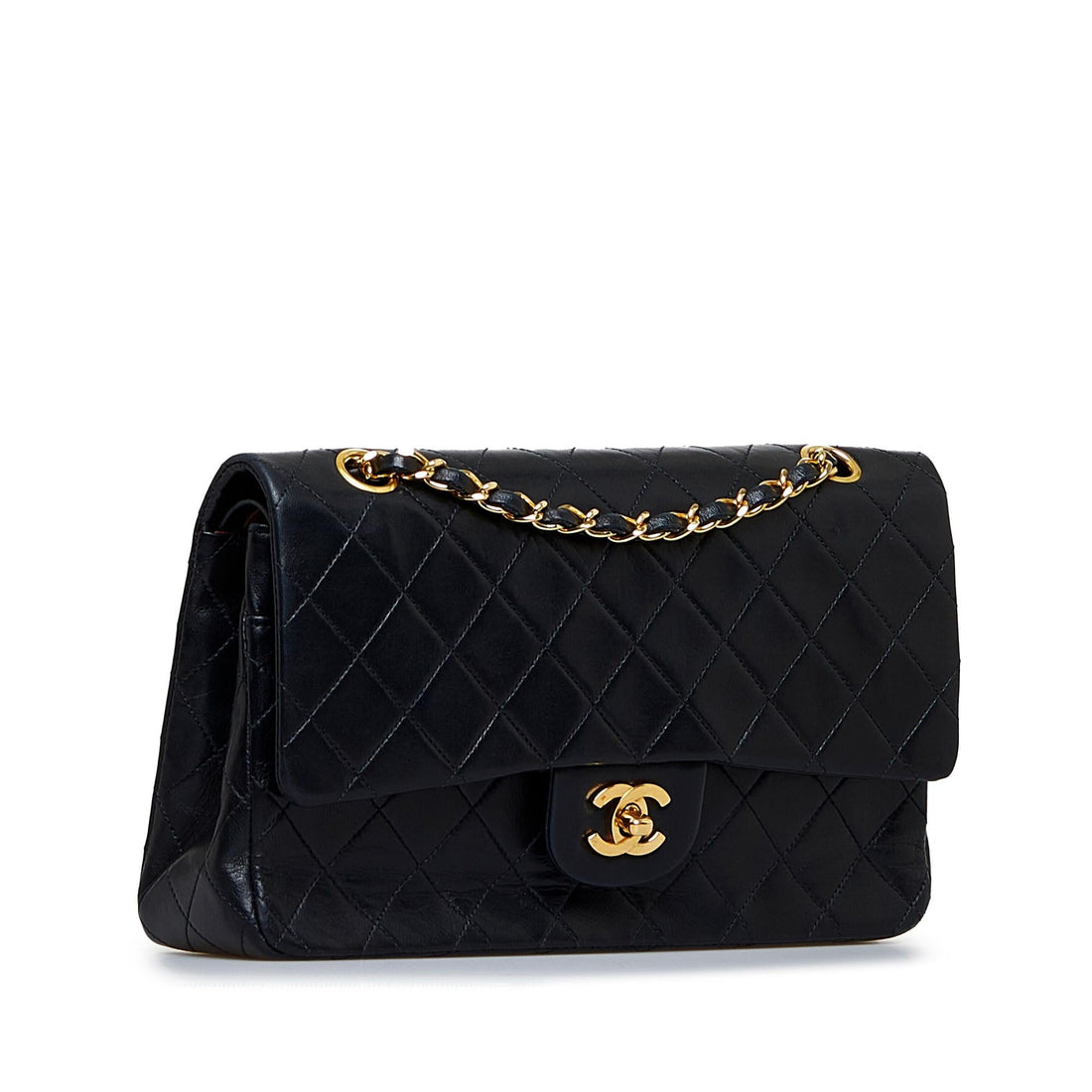 Chanel Medium Classic Lambskin Double Flap (SHG-3vAjNA) - Handbags
