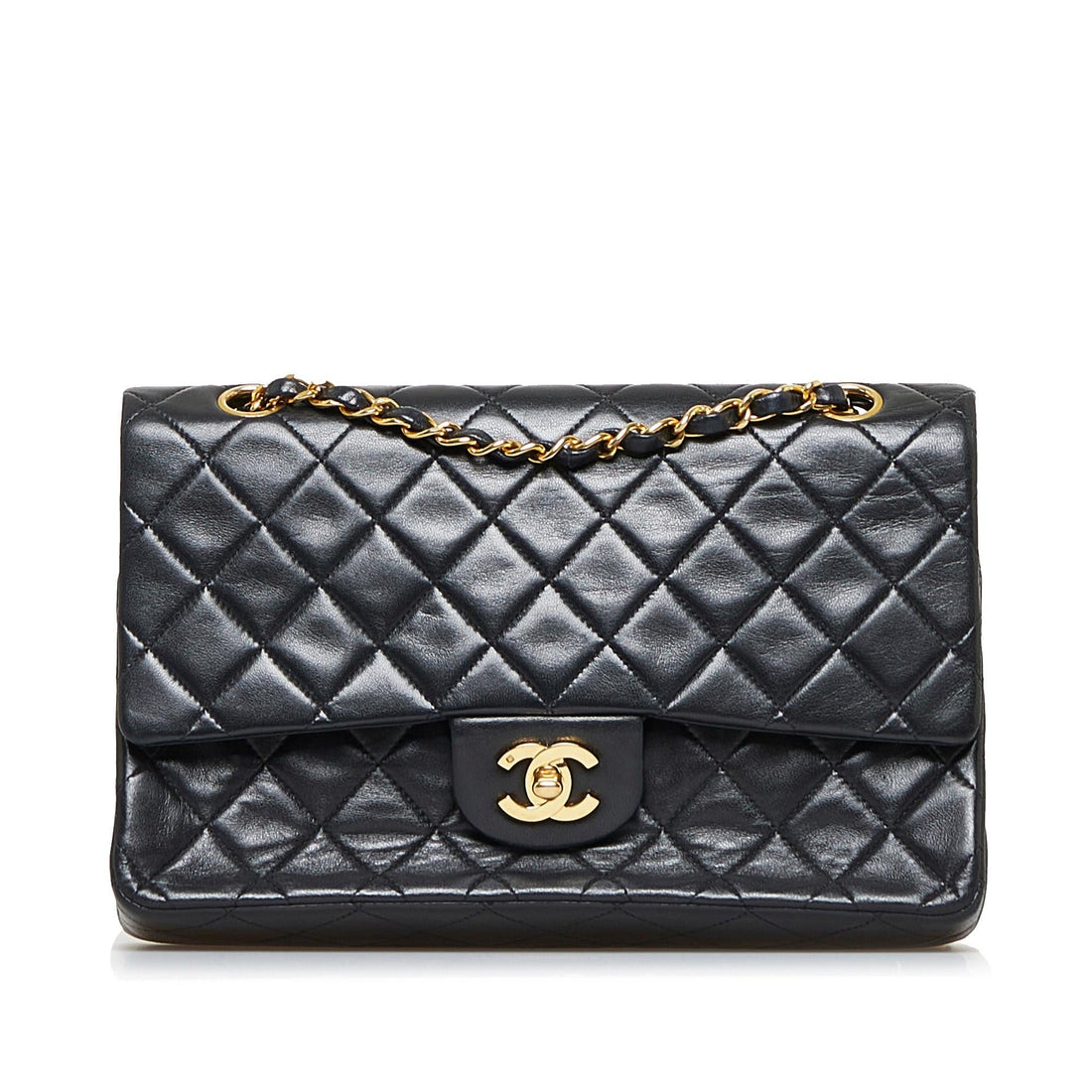 Chanel Medium Classic Lambskin Double Flap (SHG-iiisD0) - Handbags