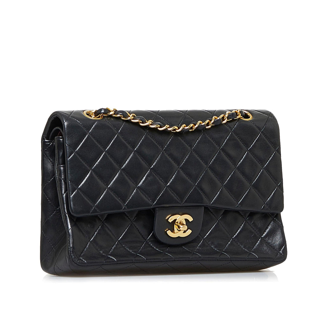 Chanel Medium Classic Lambskin Double Flap (SHG-iiisD0) - Handbags