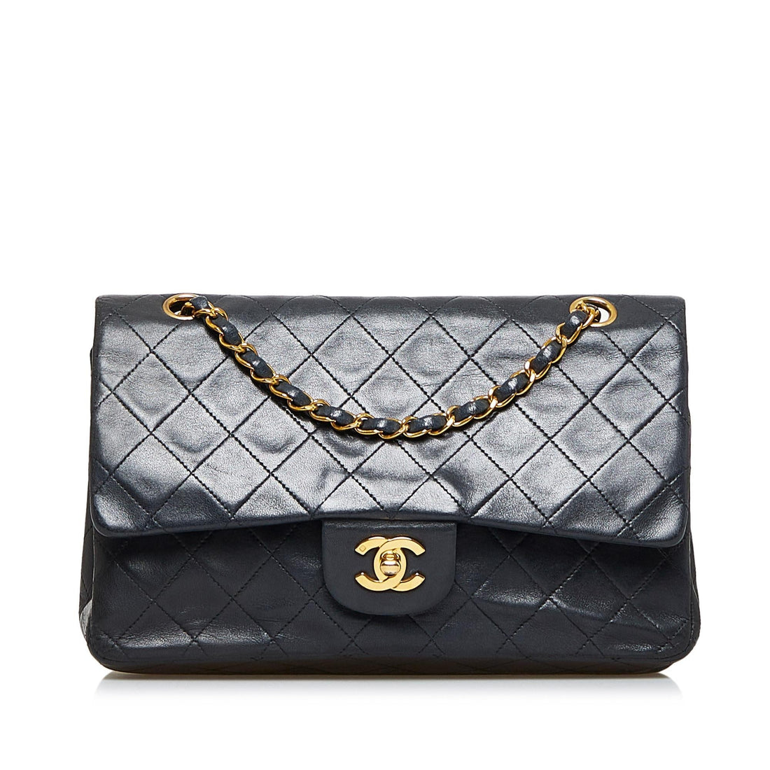 Chanel Medium Classic Lambskin Double Flap (SHG-QHtK2D) - Handbags