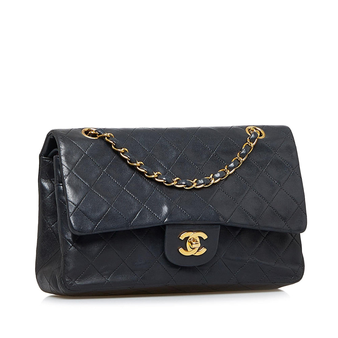 Chanel Medium Classic Lambskin Double Flap (SHG-QHtK2D) - Handbags