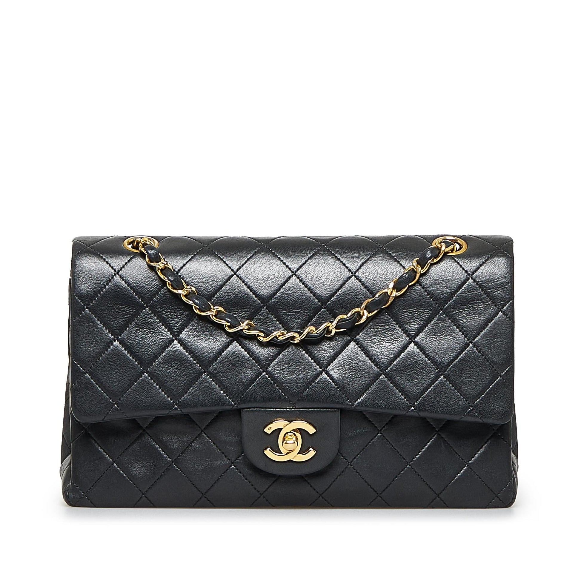 Chanel Medium Classic Lambskin Double Flap (SHG-9tj4ol) - Handbags