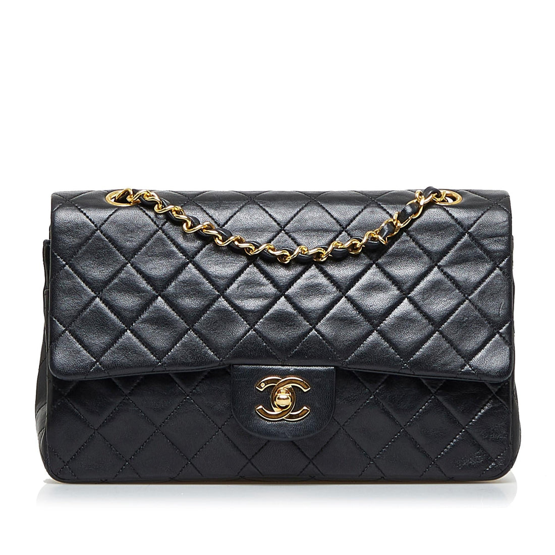 Chanel Medium Classic Lambskin Double Flap (SHG-0JjaBN) - Handbags