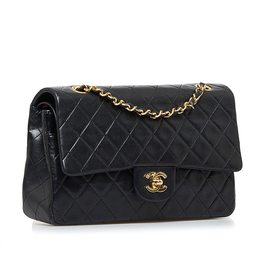 Chanel Medium Classic Lambskin Double Flap (SHG-0JjaBN) - Handbags