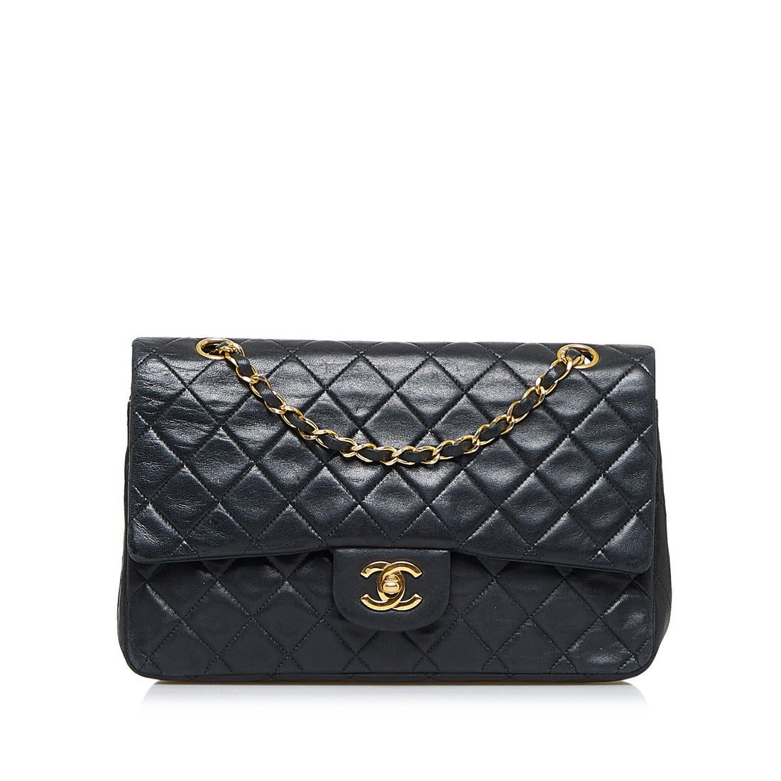 Chanel Medium Classic Lambskin Double Flap (SHG-yFhp28) - Handbags