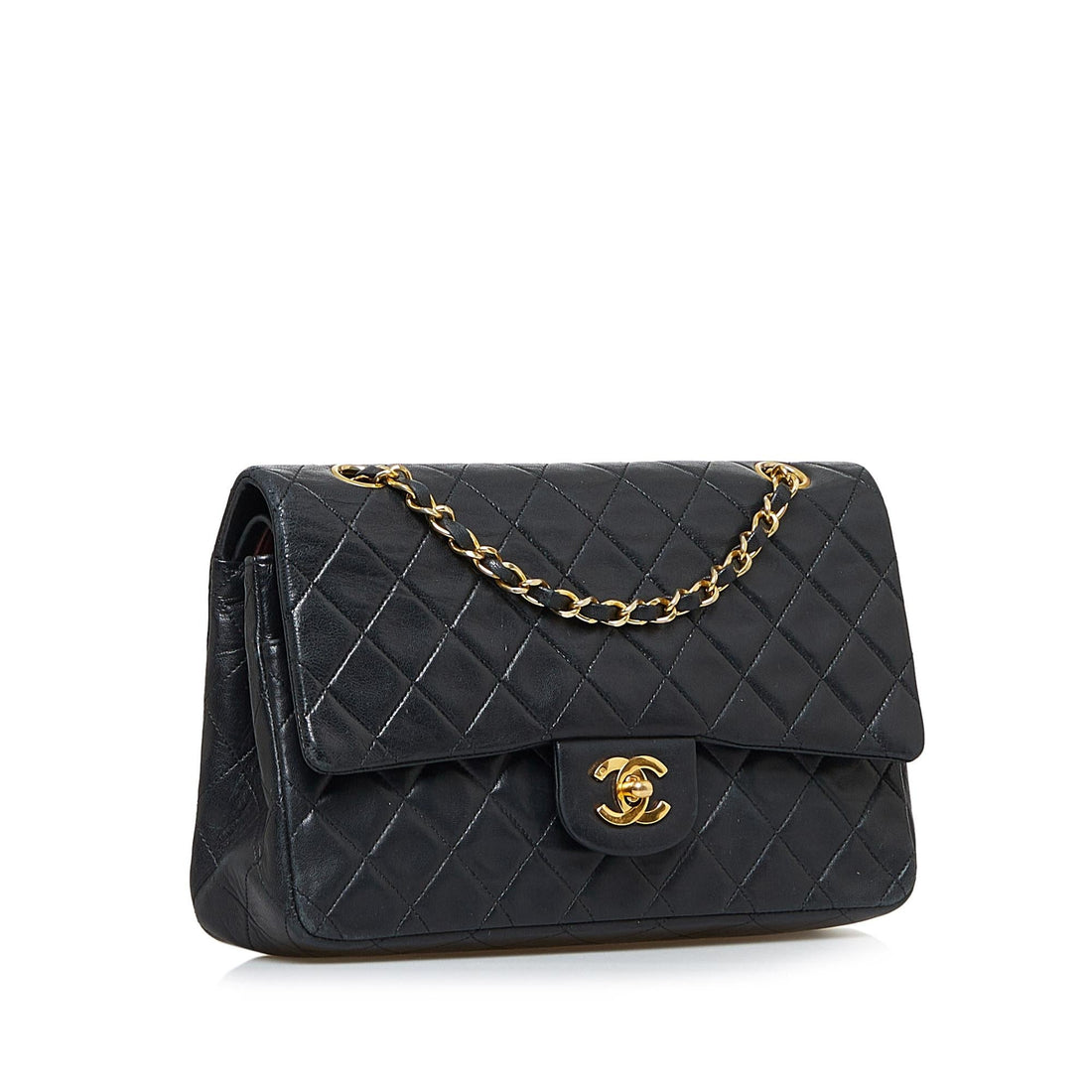 Chanel Medium Classic Lambskin Double Flap (SHG-yFhp28) - Handbags