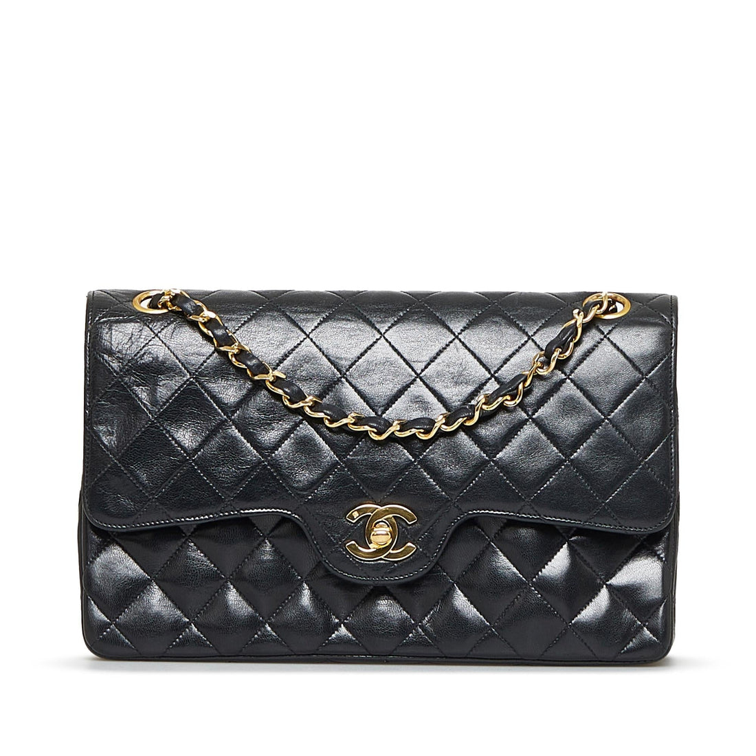Chanel Medium Classic Lambskin Double Flap (SHG-L2kIf5) - Handbags