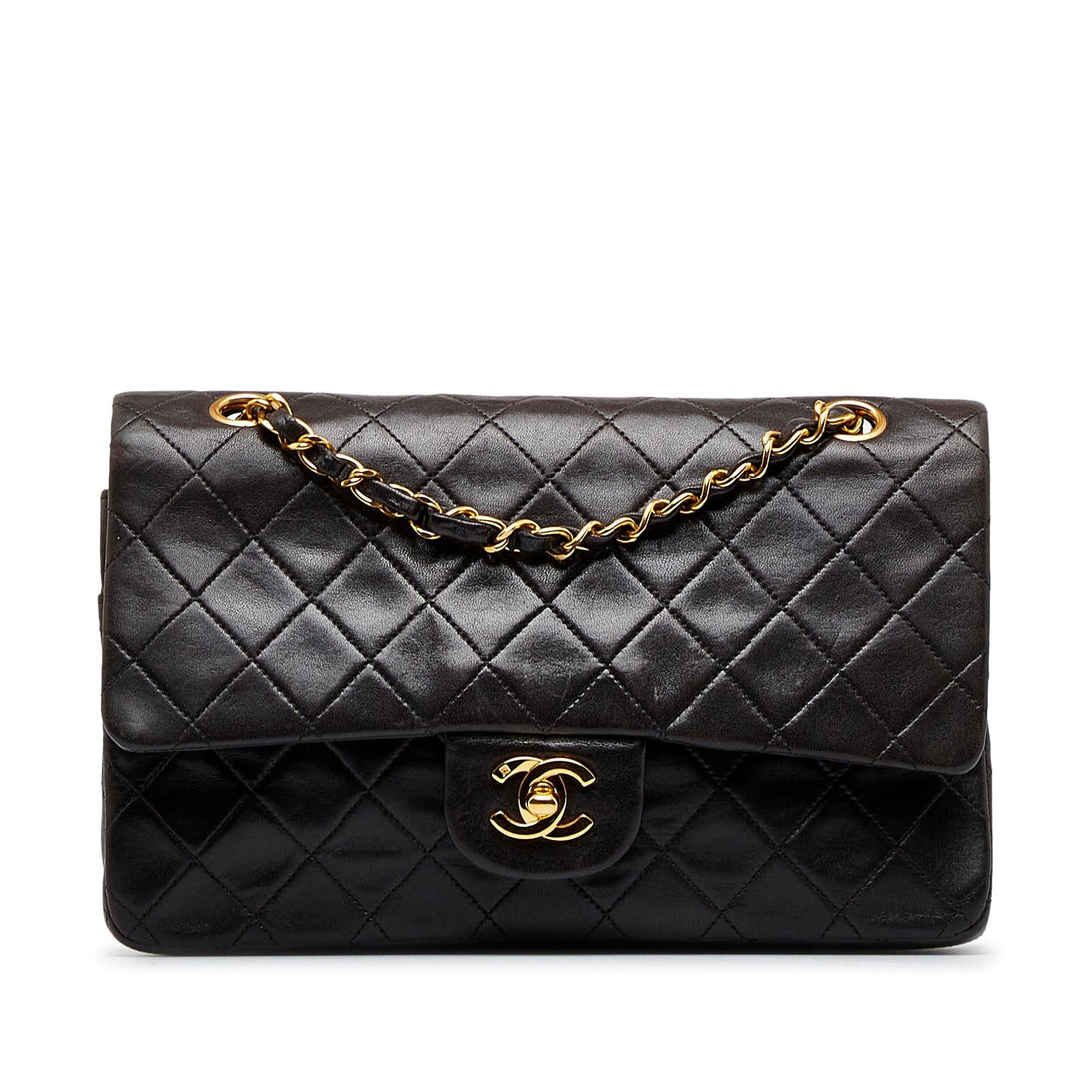 Chanel Medium Classic Lambskin Double Flap (SHG-VS5eDE) - Handbags