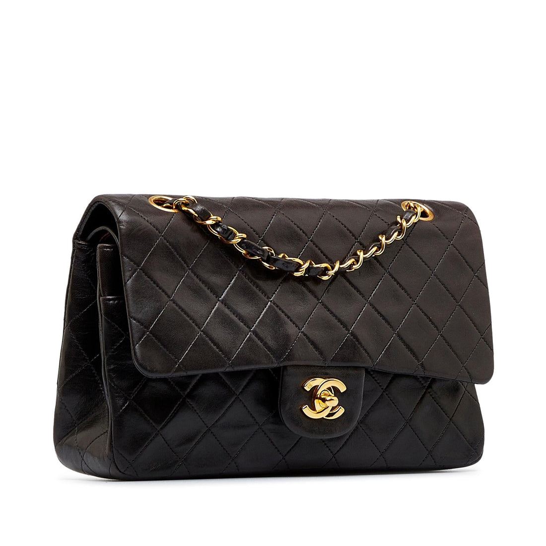 Chanel Medium Classic Lambskin Double Flap (SHG-VS5eDE) - Handbags