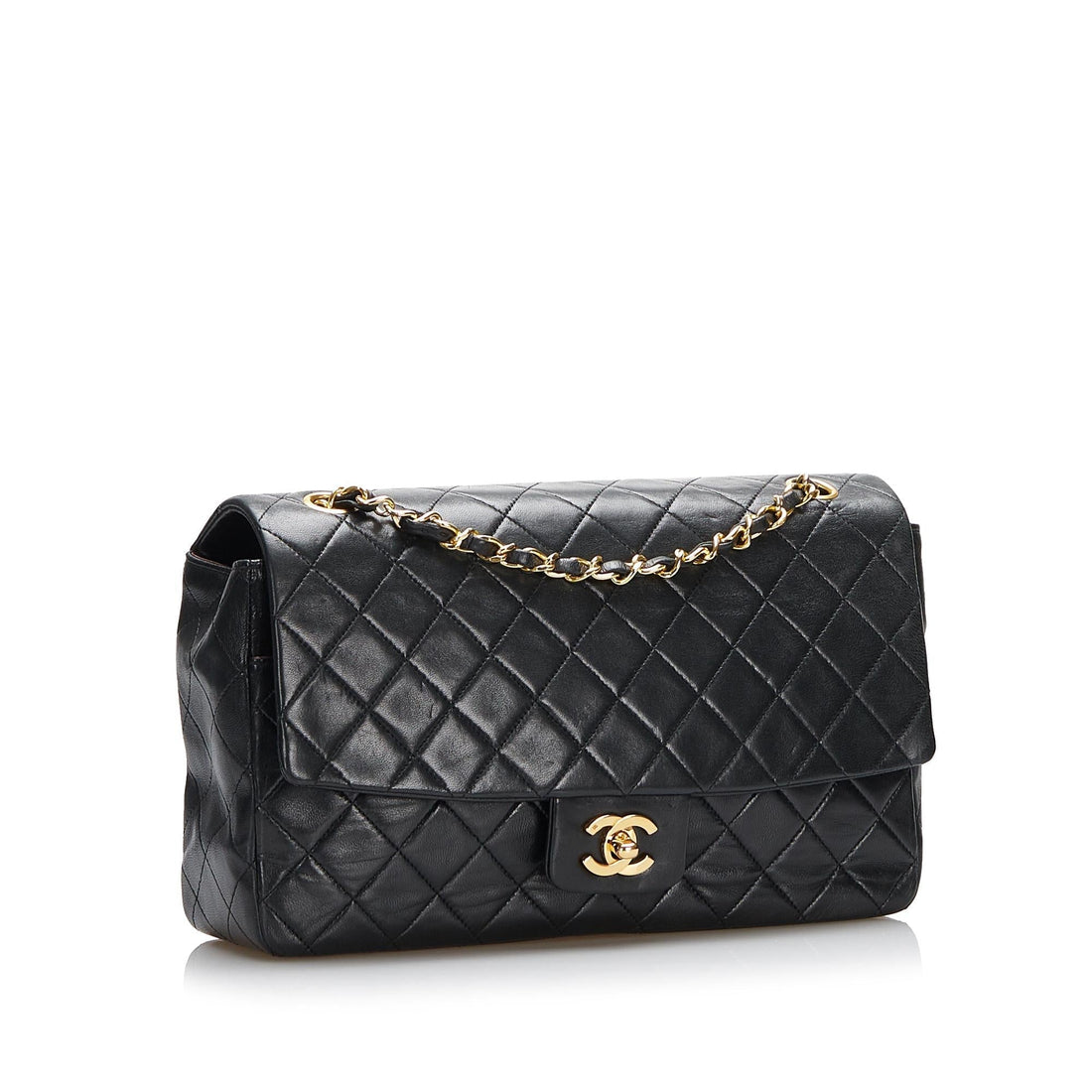 Chanel Medium Classic Lambskin Single Flap (SHG-wsGGOz) - Handbags