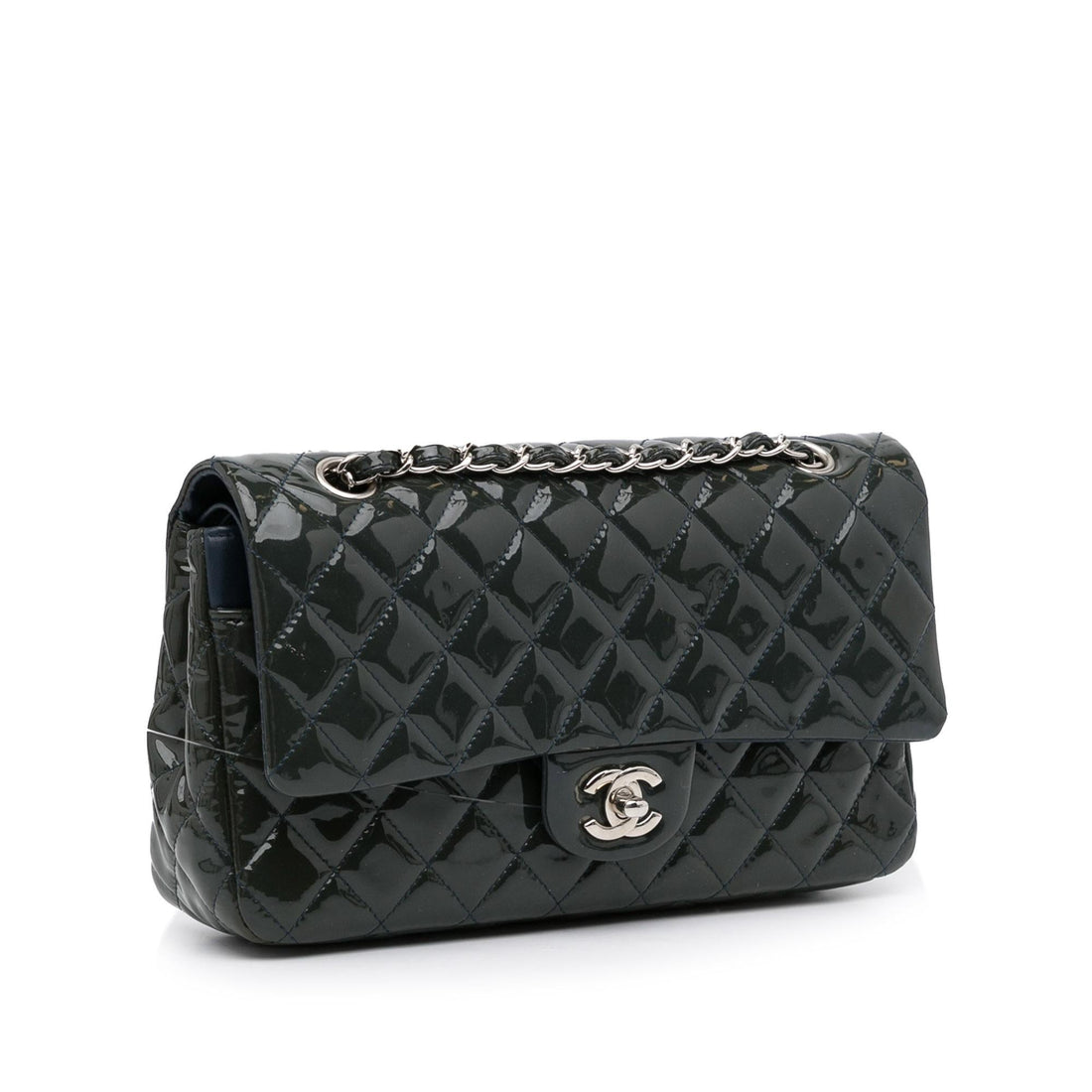 Chanel Medium Classic Patent Double Flap (SHG-jlBzLI) - Handbags