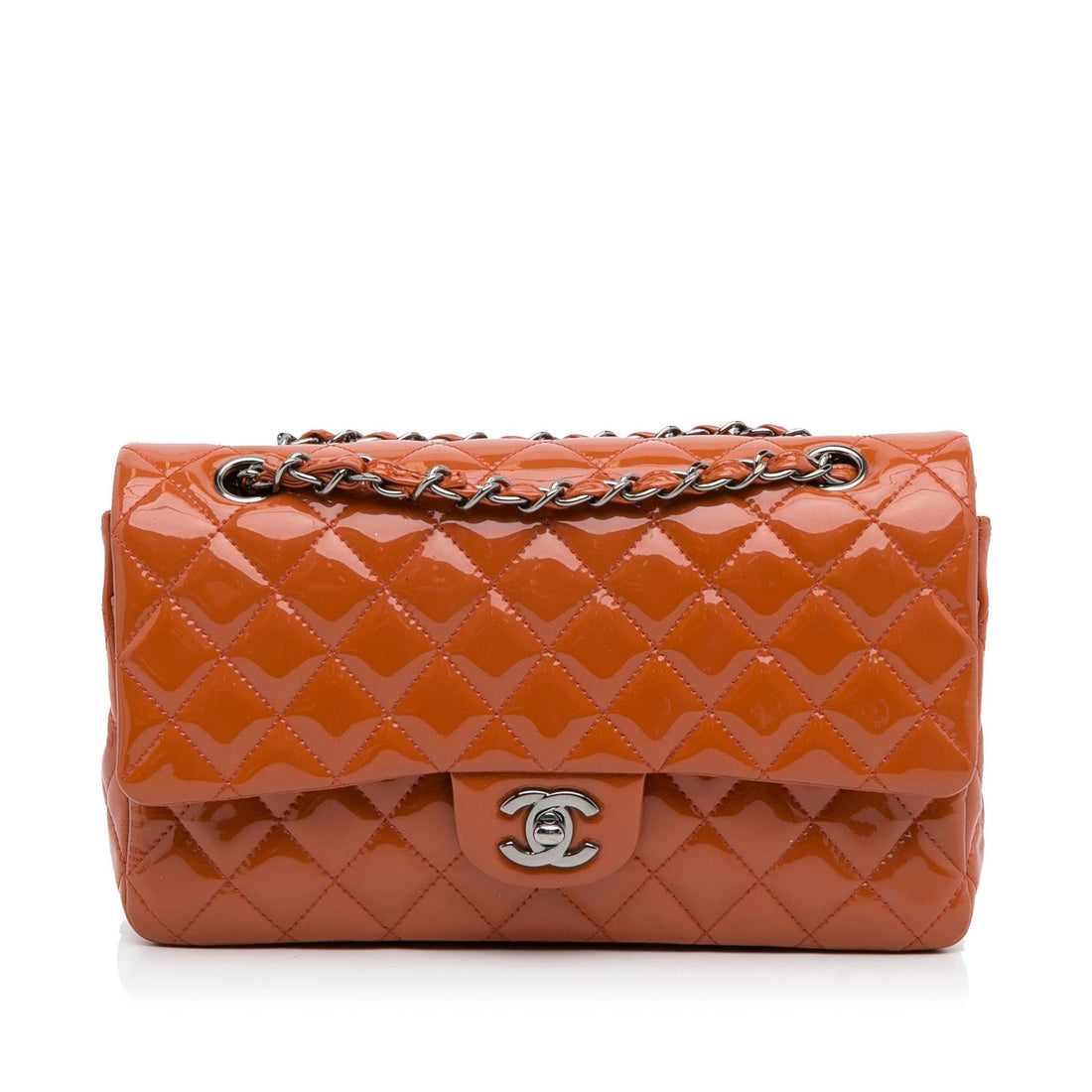 Chanel Medium Classic Patent Double Flap (SHG-dM8MXI) - Handbags