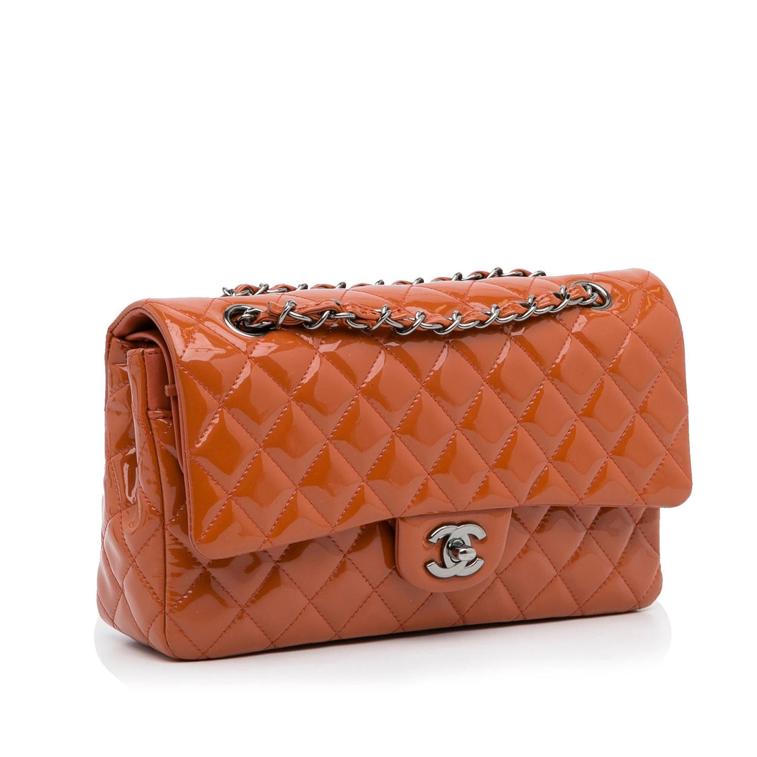Chanel Medium Classic Patent Double Flap (SHG-dM8MXI) - Handbags