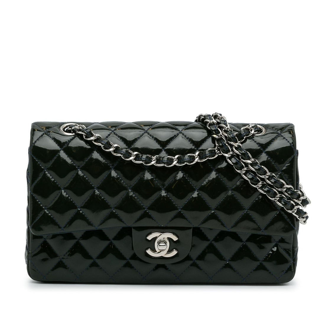 Chanel Medium Classic Patent Double Flap (SHG-ujgXKW) - Handbags