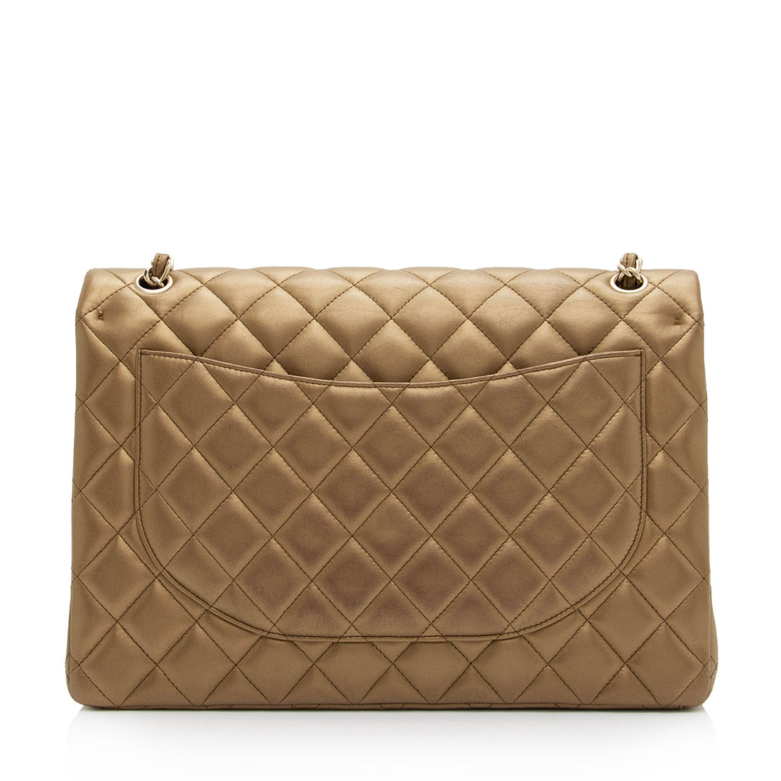 Chanel Metallic Lambskin Classic Maxi Double Flap Bag (SHF-kjT4fr) - Handbags