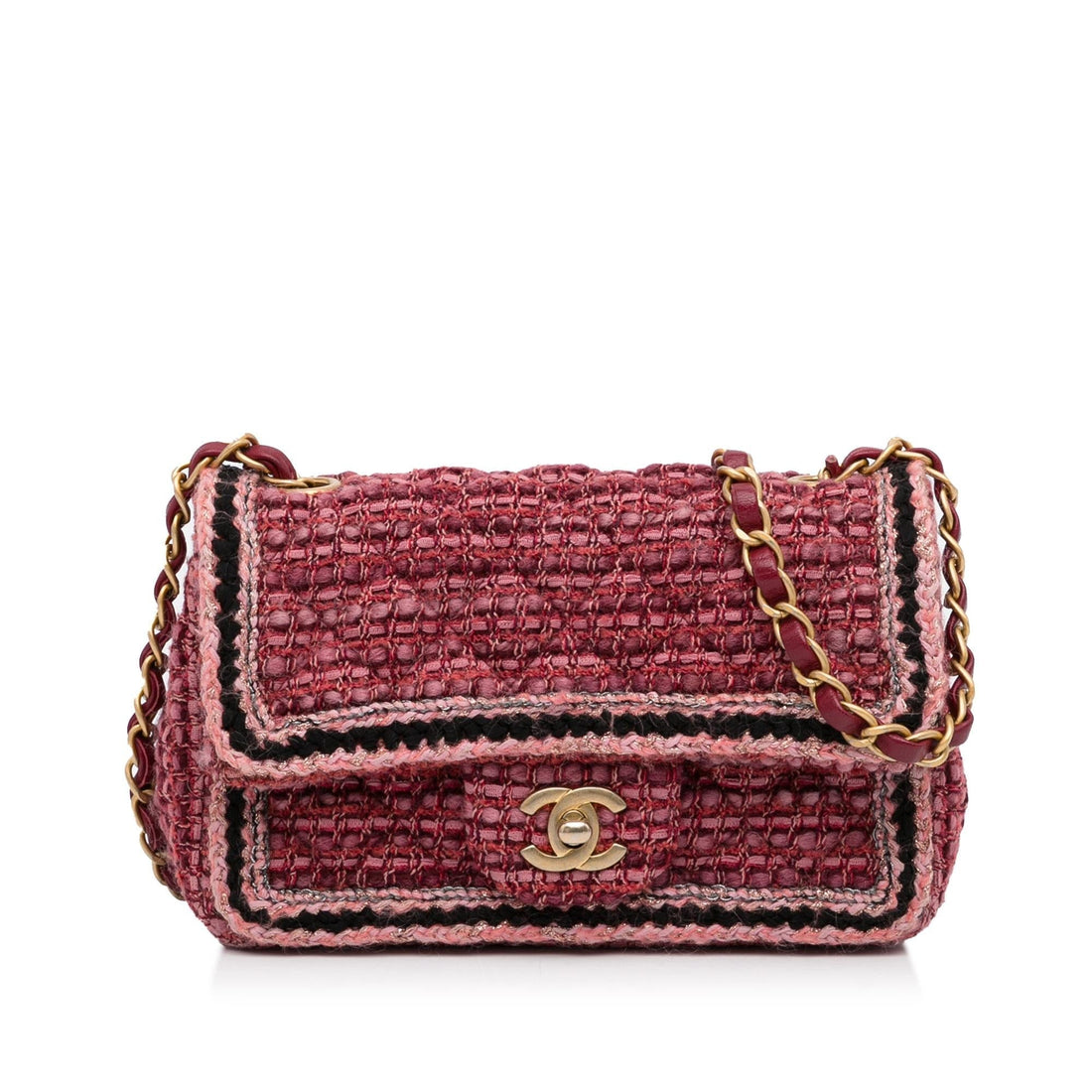 Chanel Mini Braided Classic Tweed Single Flap Bag (SHG-lsYBtL) - Handbags