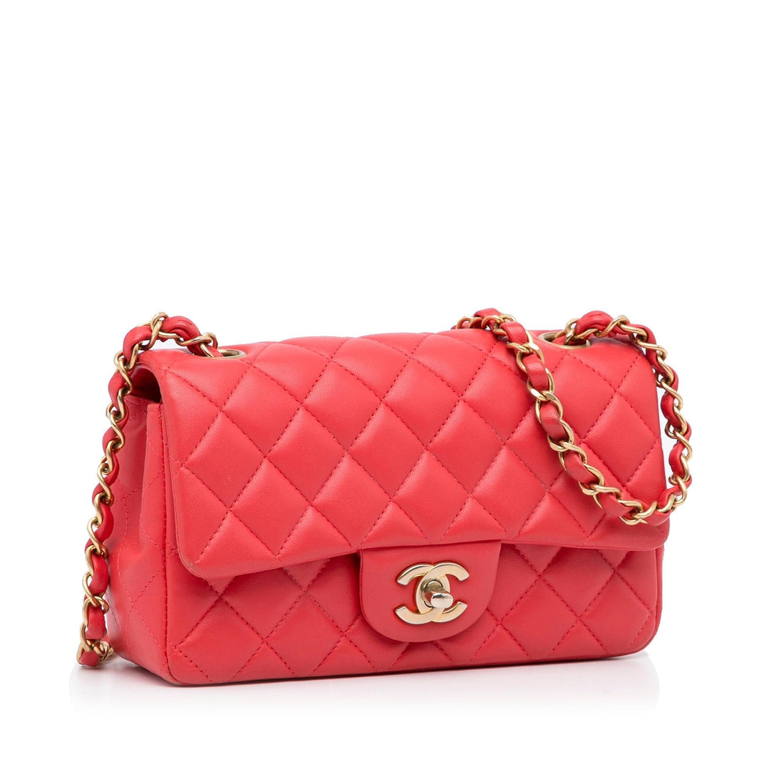 Chanel Mini Classic Lambskin Rectangular Single Flap (SHG-ShijLx) - Handbags