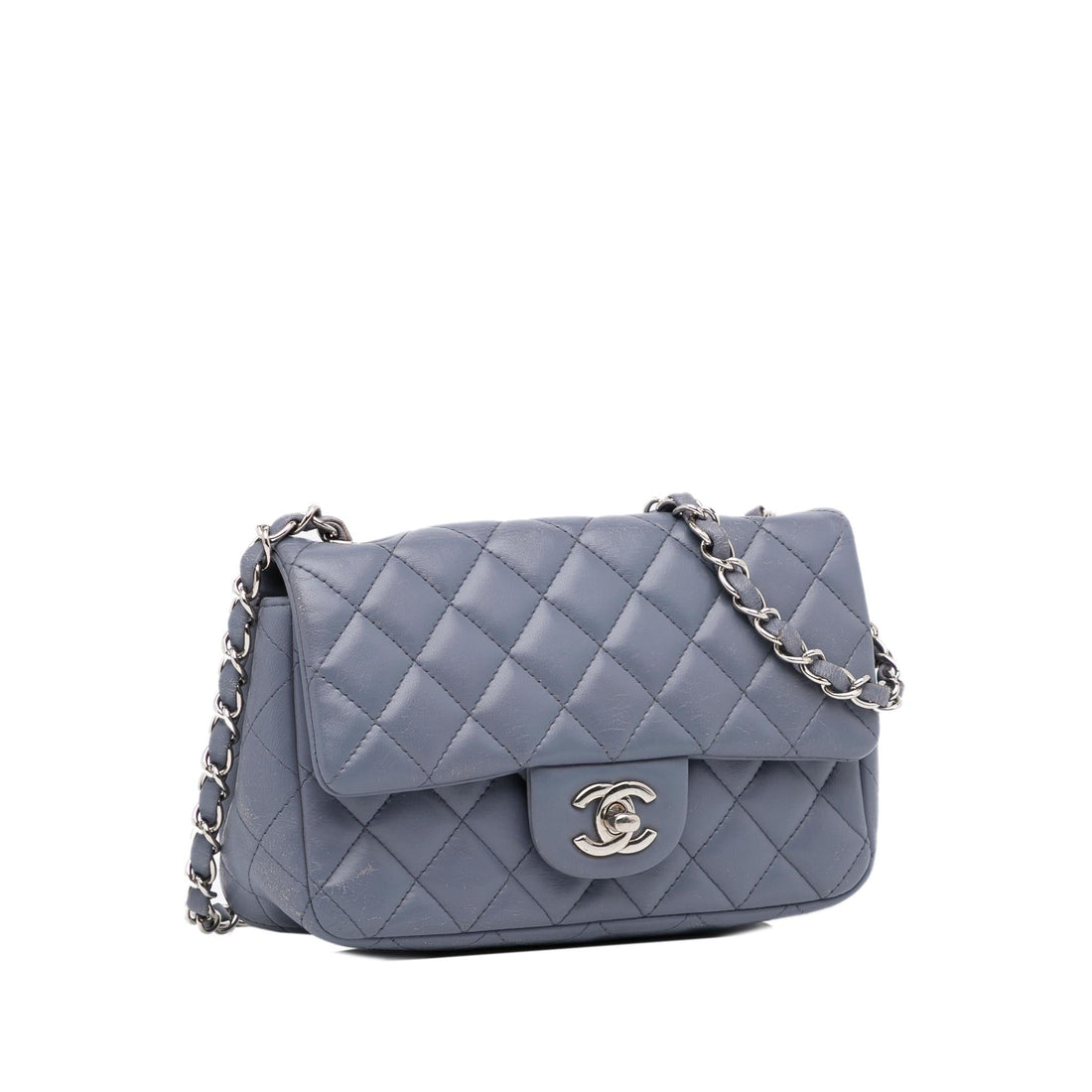 Chanel Mini Classic Lambskin Rectangular Single Flap (SHG-AtVZUj) - Handbags