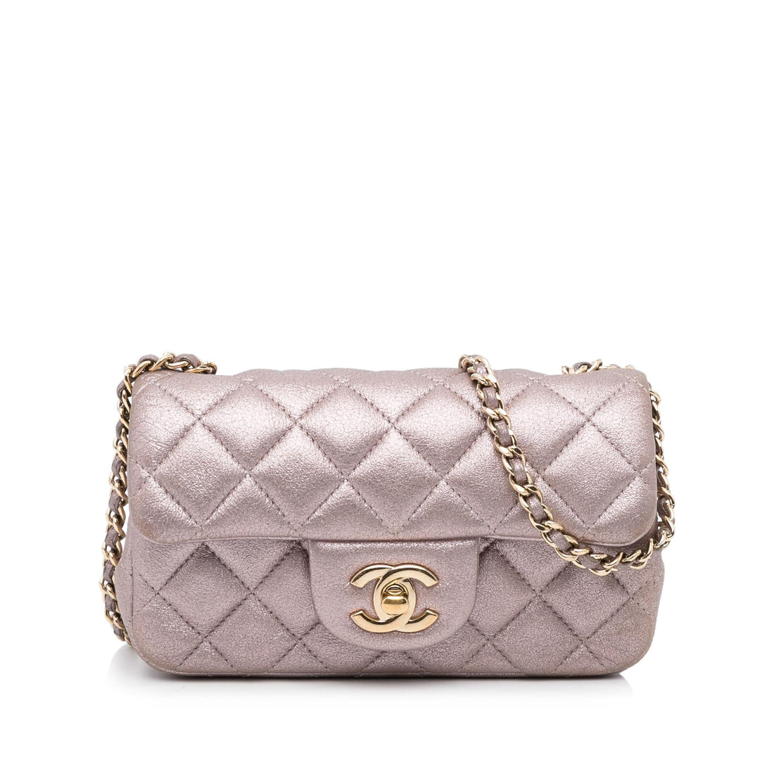 Chanel Mini Classic Lambskin Rectangular Single Flap (SHG-hcUMmT) - Handbags