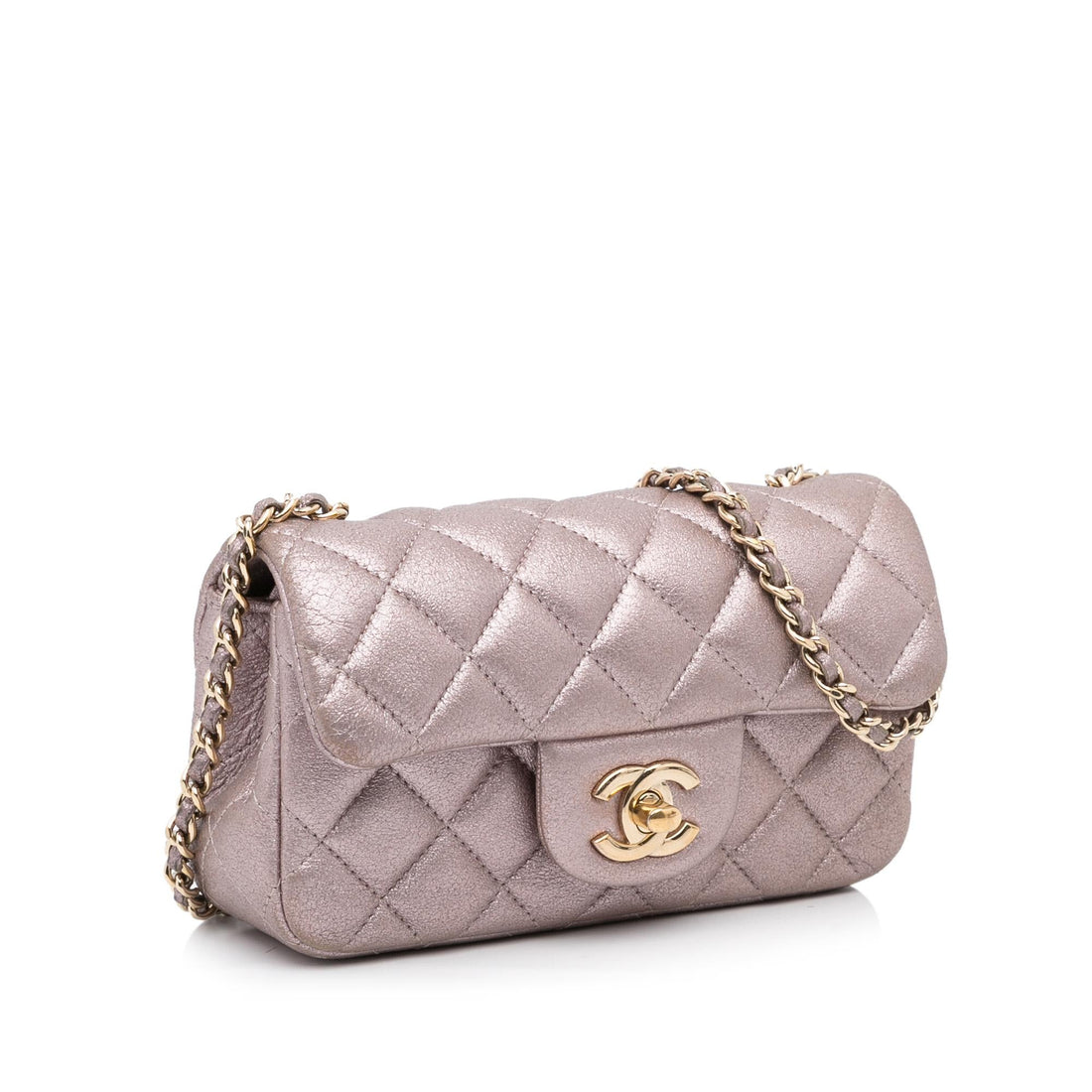 Chanel Mini Classic Lambskin Rectangular Single Flap (SHG-hcUMmT) - Handbags