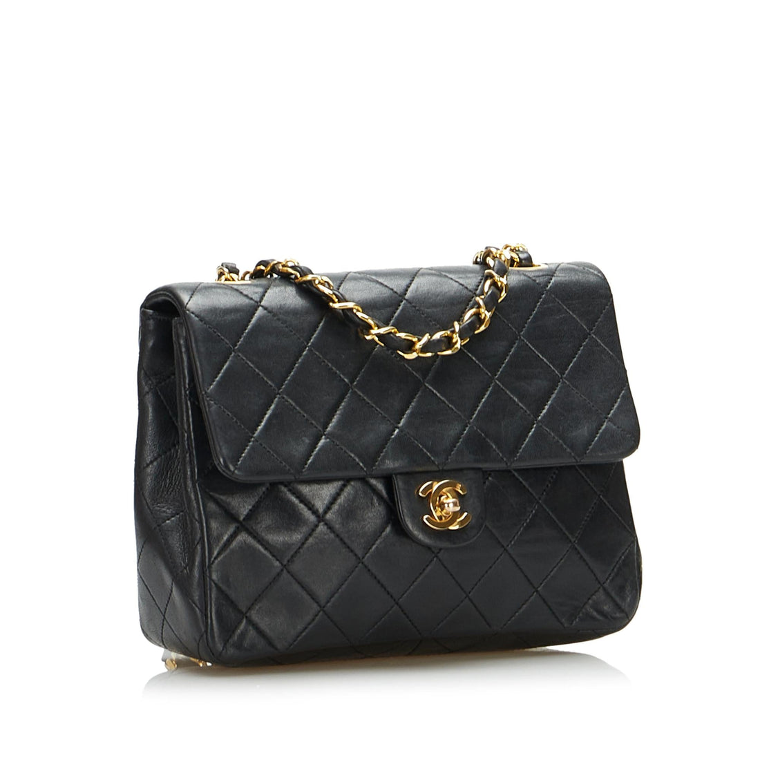 Chanel Mini Classic Lambskin Square Flap (SHG-Qr3gqV) - Handbags