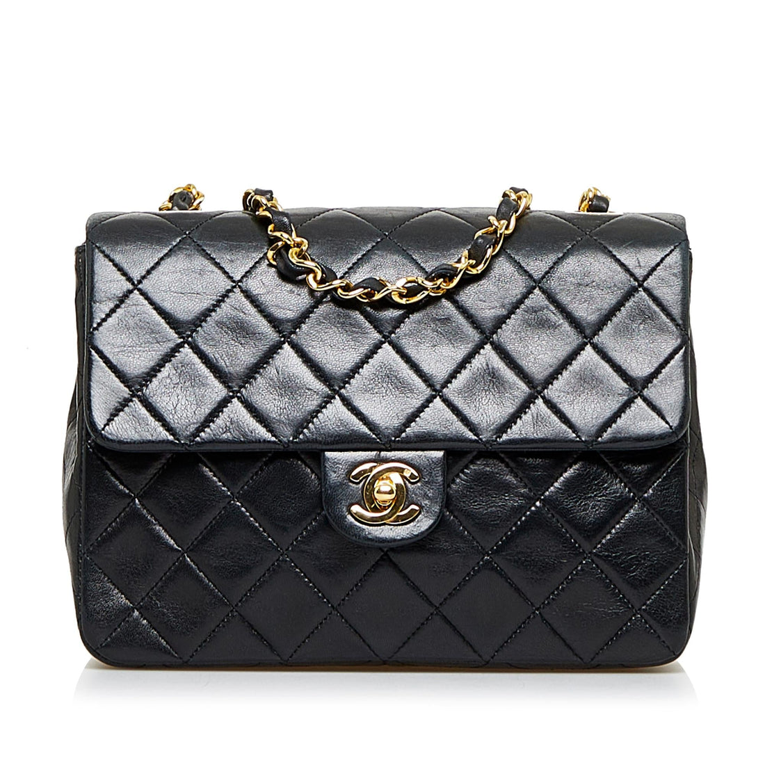 Chanel Mini Classic Square Lambskin Single Flap Bag (SHG-3rD17V) - Handbags