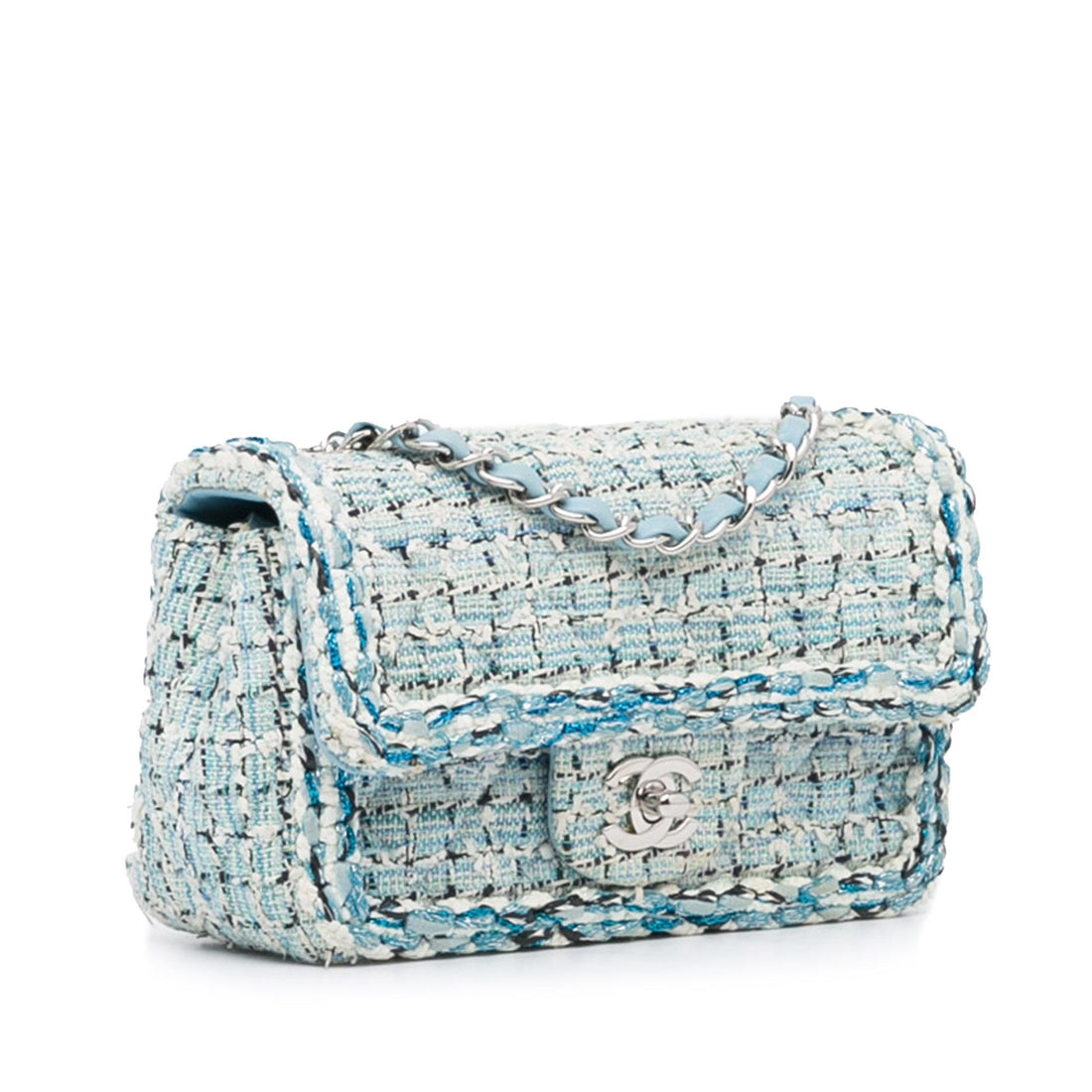 Chanel Mini Classic Tweed Single Flap (SHG-Go6eiQ) - Handbags